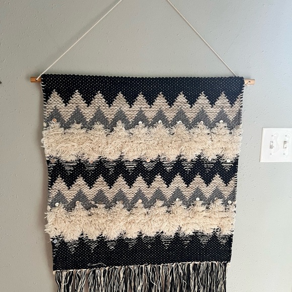 Other - Black and White Woven Wall Hanging